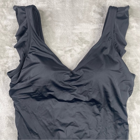 Time and Tru Black Swimsuit with Ruffle Arms 2X (20W-22W) - Picture 2 of 9